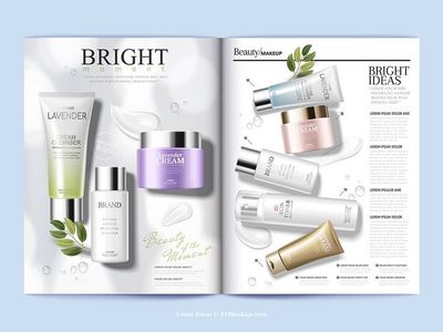 白色簡約時尚護膚套裝 綠色植物提取的自然之美